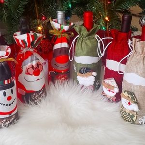 2020 christmas decoration, wine bottle clothes